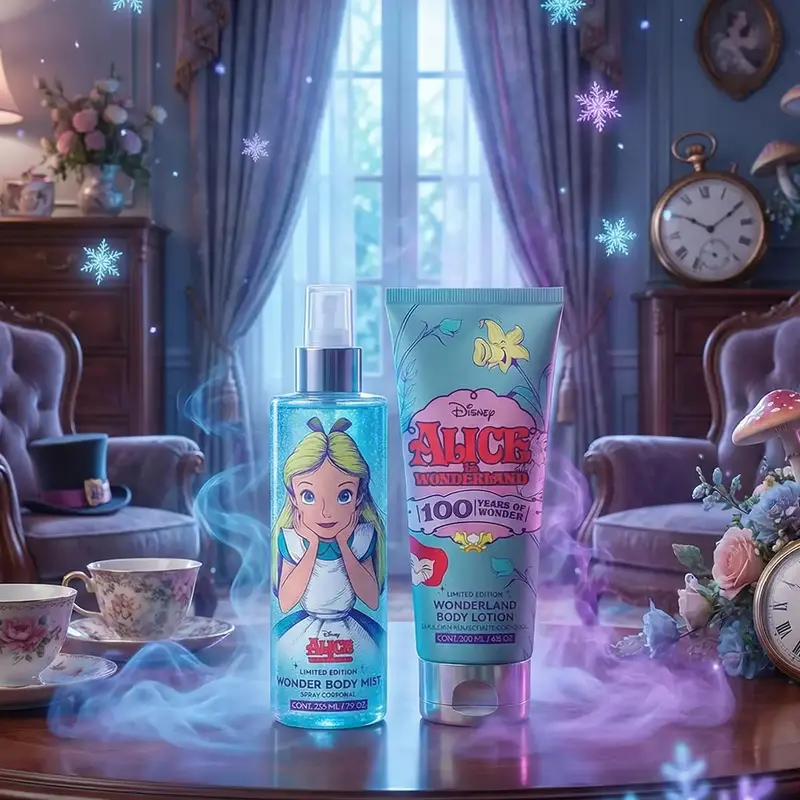 Disney 100, Set De Fragancia Corporal + Crema Humectante, Edición Alicia En El País De Las Maravillas 1