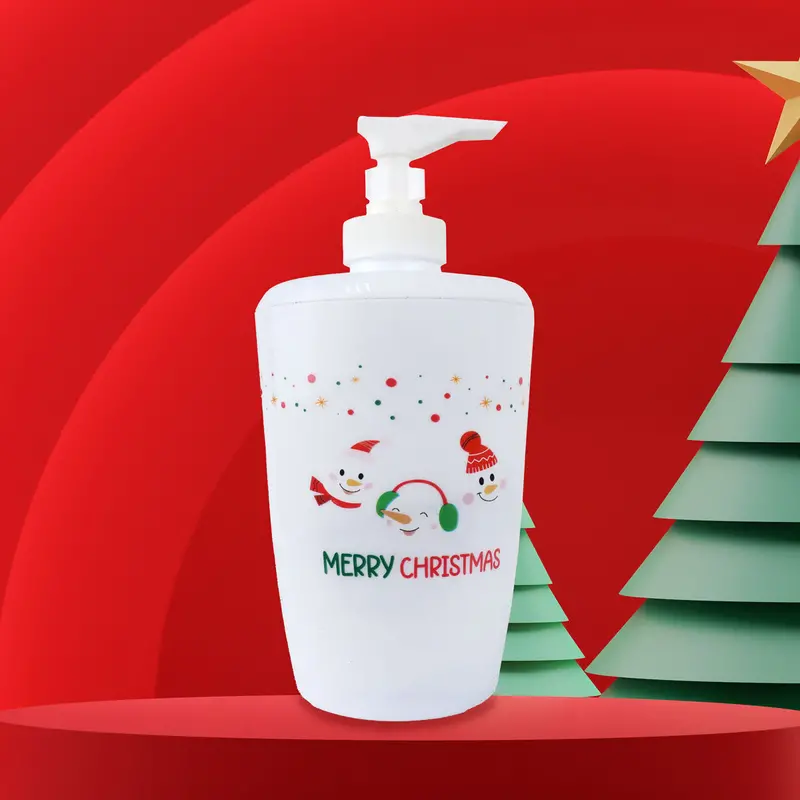 Dispensador De Jabón Líquido Con Diseño Muñecos De Nieve 1