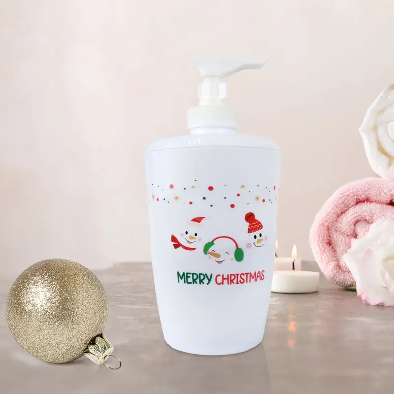 Dispensador De Jabón Líquido Con Diseño Muñecos De Nieve 2