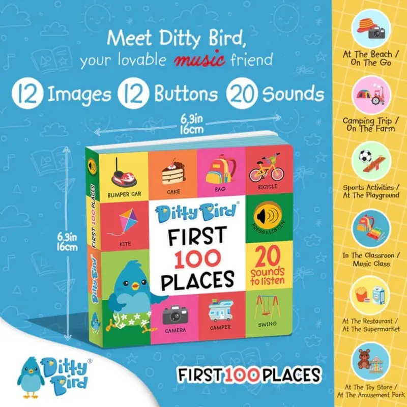 Ditty Bird First 100 Places Book 2