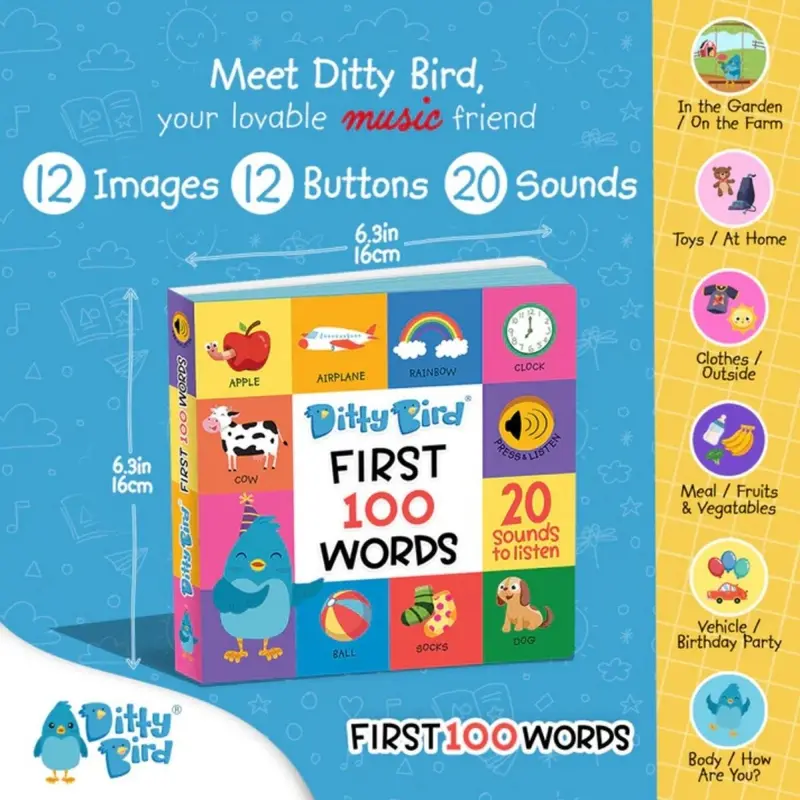 Ditty Bird First 100 Words Book 2