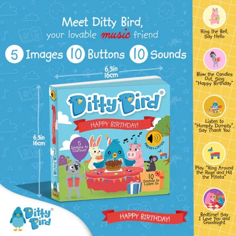 Ditty Bird Happy Birthday Book 2