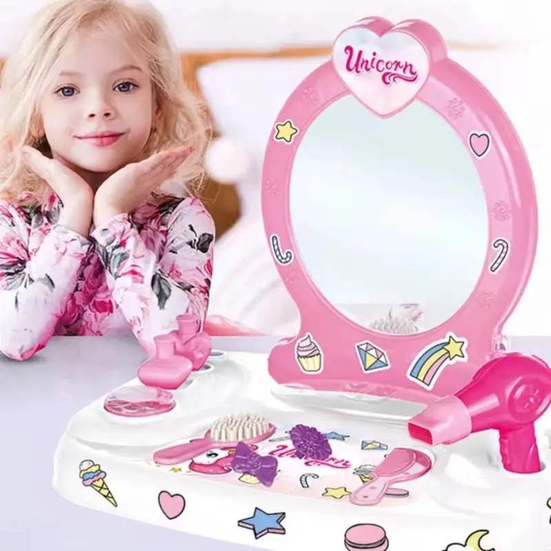 Dolu Table Top Vanity Set With Mirror 2