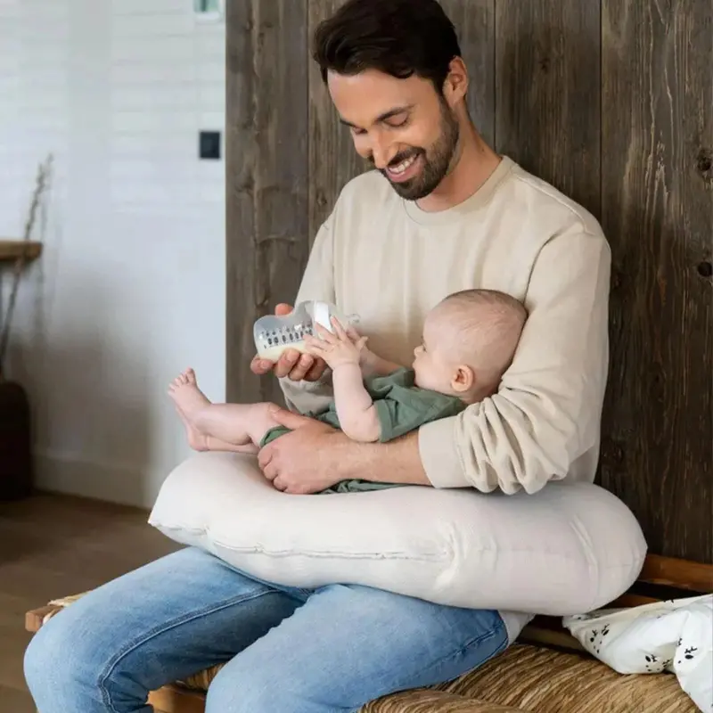 Doomoo Softy Muslin Nursing Pillow - Jersey Sand 2