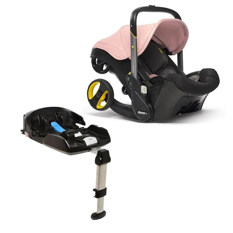 Doona+ Car Seat Stroller Blush Pink With Isofix Base 1