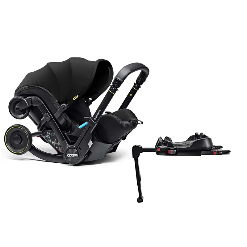 Doona X Infant Car Seat Stroller & X Isofix Base Nitro Black 1