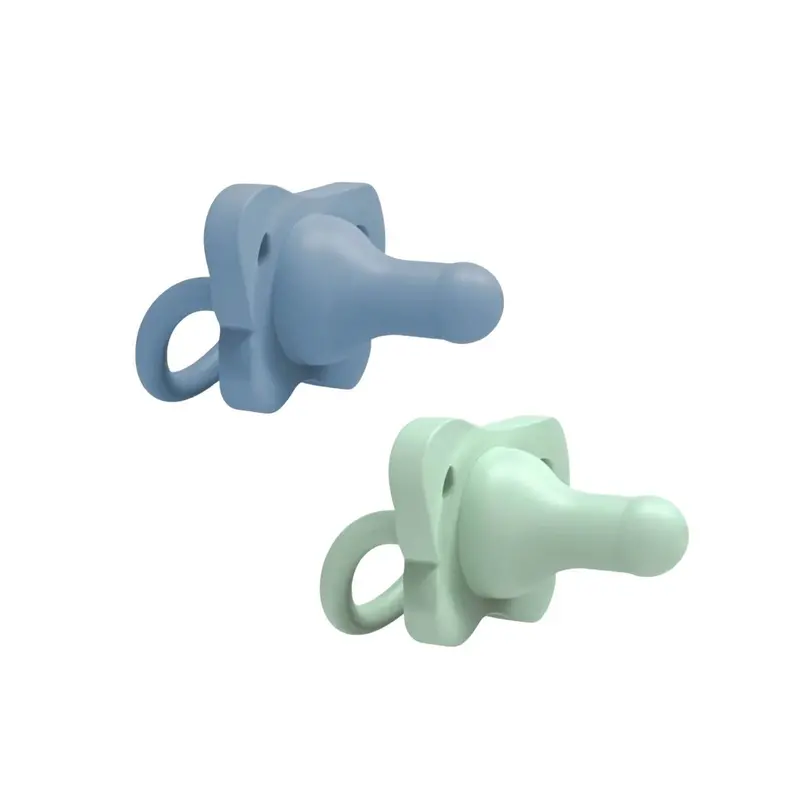 Dr. Brown's One Piece Silicone Soother 0+ Months Pack Of 2 - Blue 1