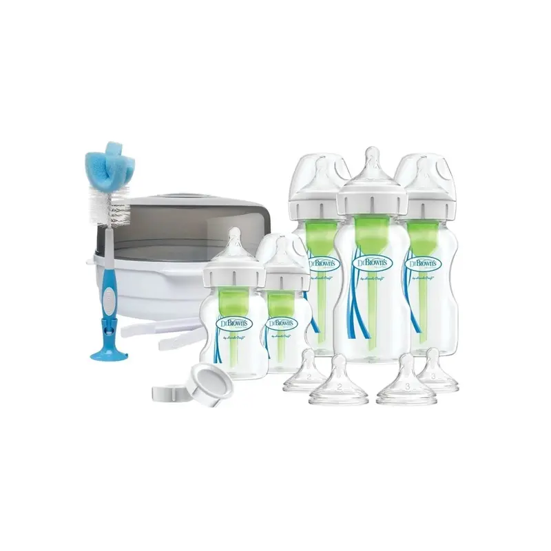 Dr. Brown's Options+ Anti-Colic Baby Bottle Wide Neck Newborn Gift Starter Set 1
