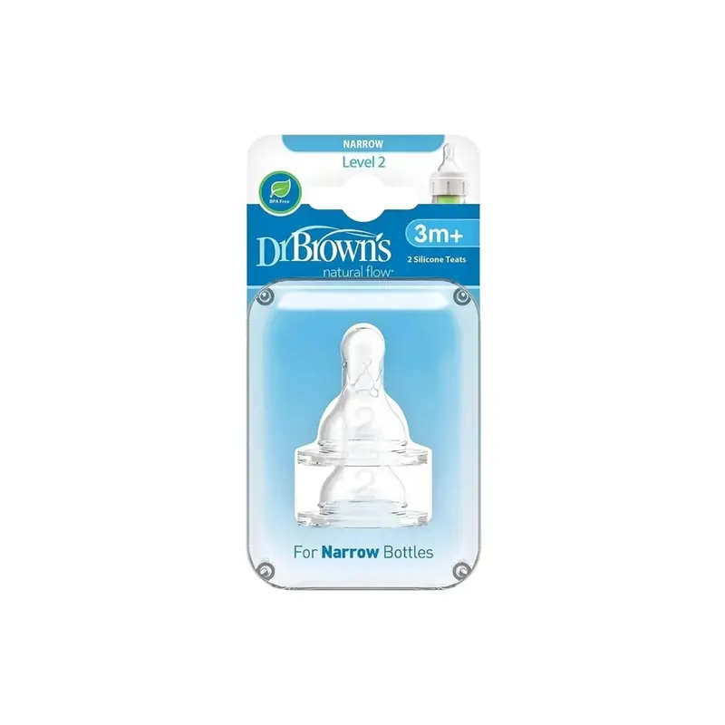 Dr. Brown's Options+ Narrow Neck Level 2 Teats 3+ Months Pack Of 2 1