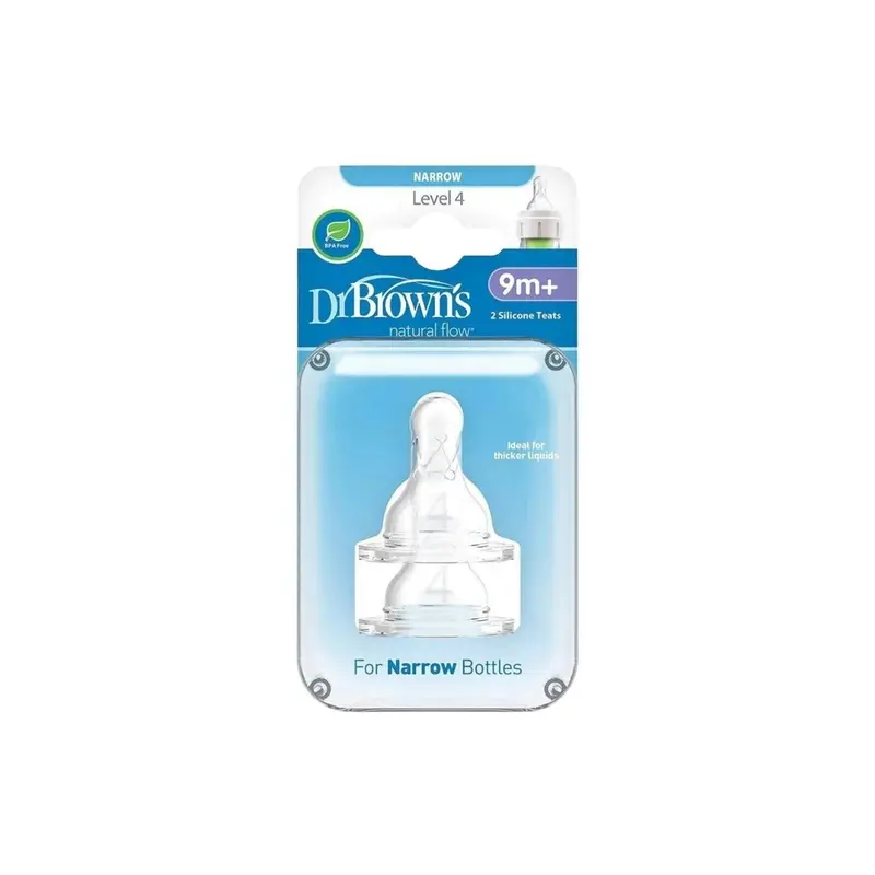 Dr. Brown's Options+ Narrow Neck Level 4 Teats 9+ Months Pack Of 2 1
