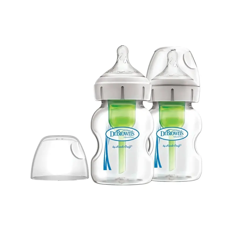Dr. Brown's Options+ Wide Neck Anti-Colic Glass Bottle 150Ml Pack Of 2 1