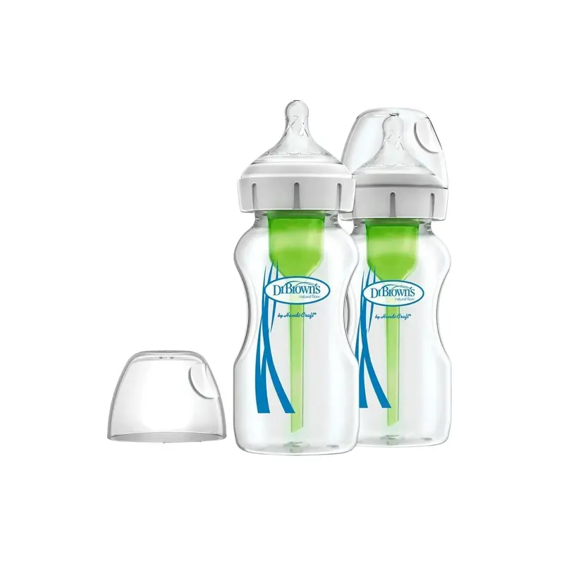Dr. Brown's Options+ Wide Neck Anti-Colic Glass Bottle 270Ml Pack Of 2 1