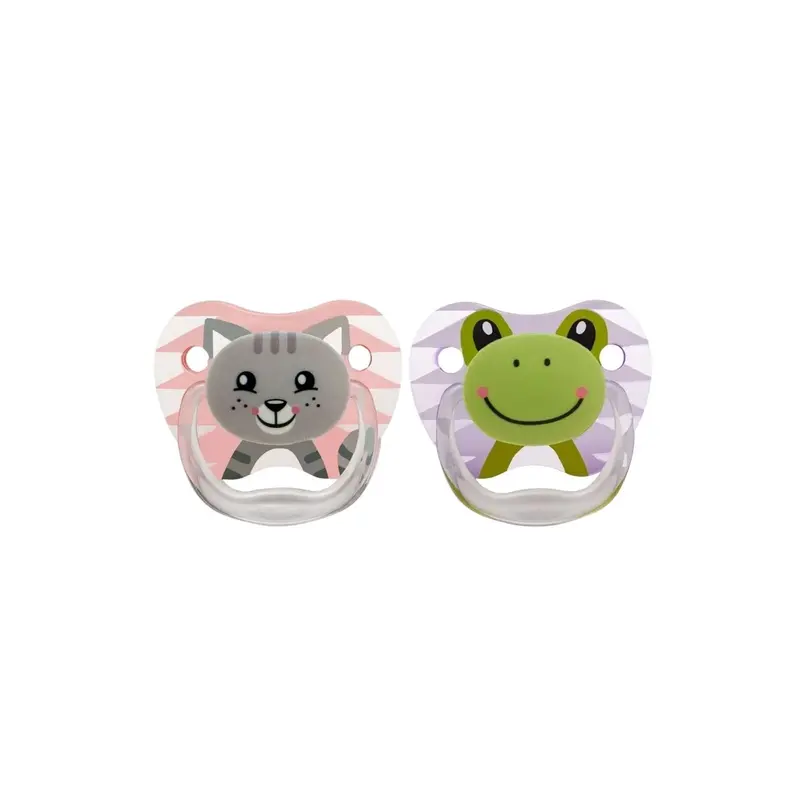 Dr. Brown's Prevent Soothers Animal Faces 0-6 Months Assorted - Pink 1