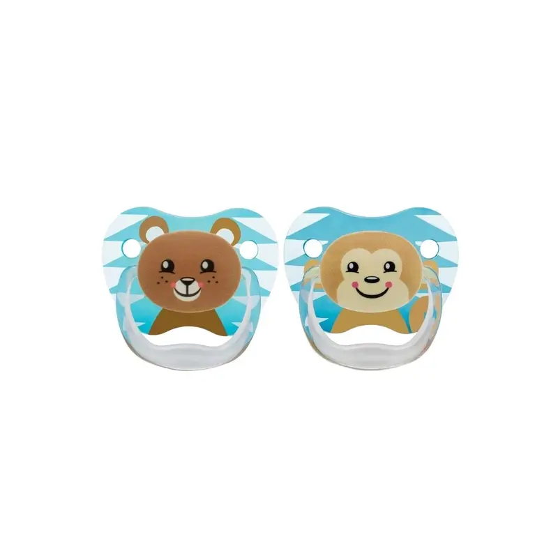 Dr. Brown's Prevent Soothers Animal Faces 6-18 Months Assorted - Blue 1