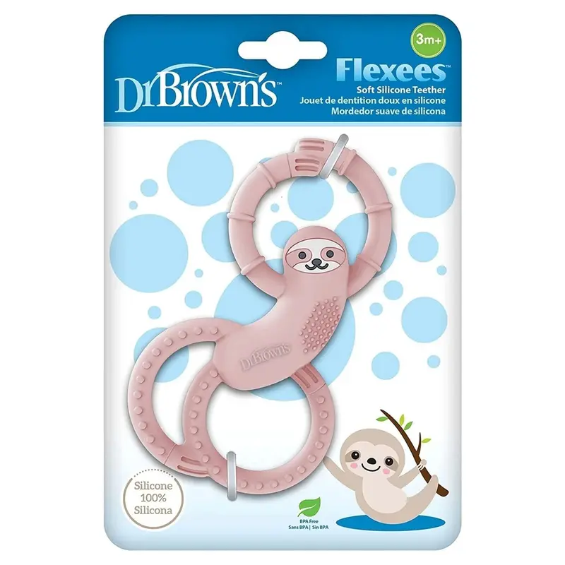 Dr. Brown's Sloth Long Limbed Teether 3+ Months - Pink 2