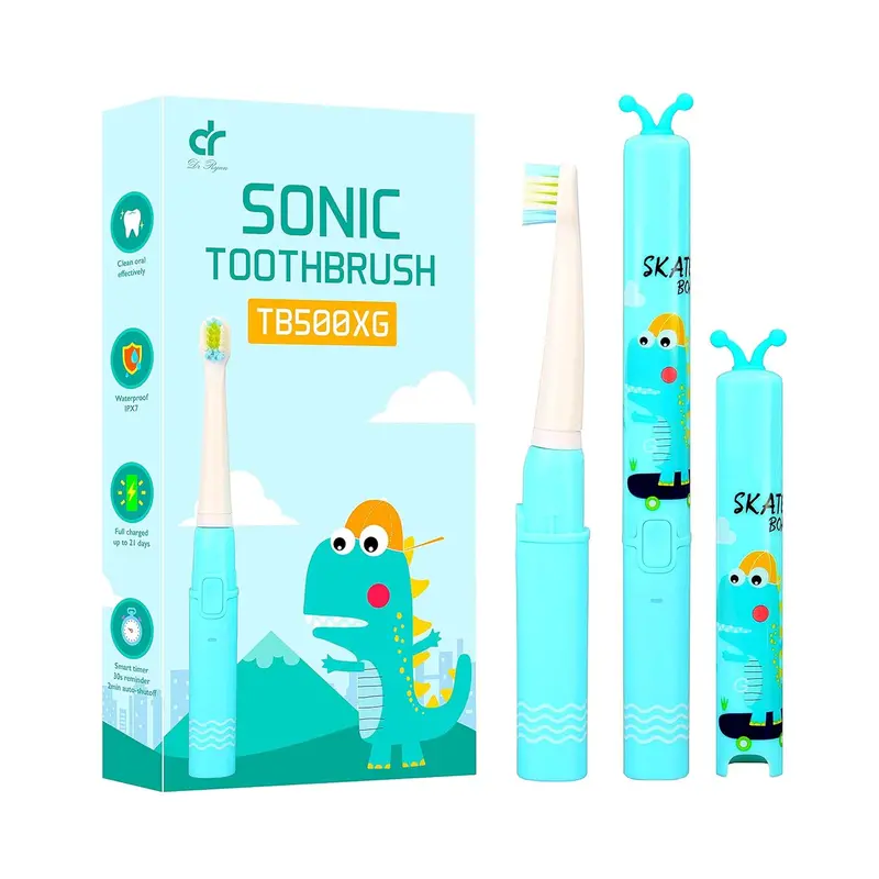 Dr. Ryan, Cepillo De Dientes Infantil, Eléctrico, Color Azul Cielo 1