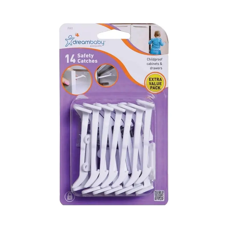 Dreambaby Wide-Grip Secure Catches Pack Of 14 1