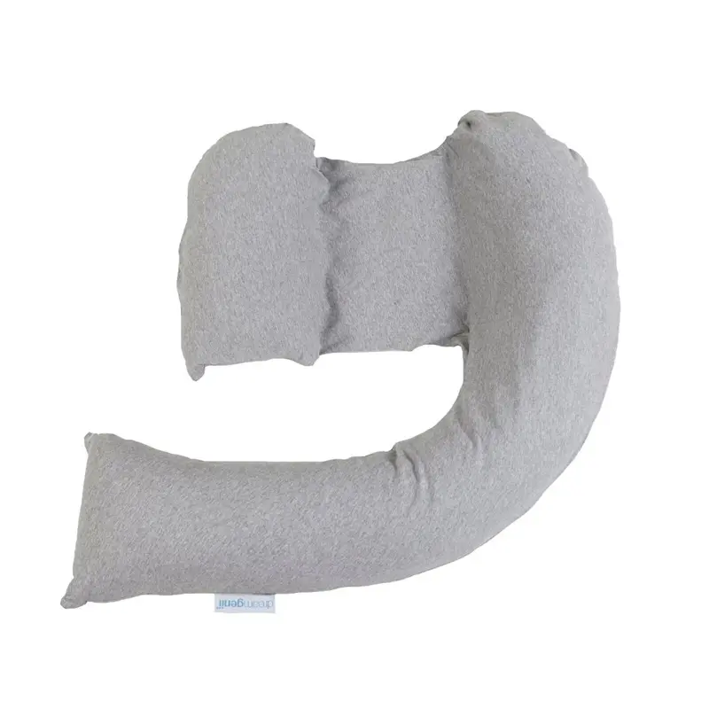 Dreamgenii Support And Feeding Pillow - Grey Marl Cotton Jersey 1
