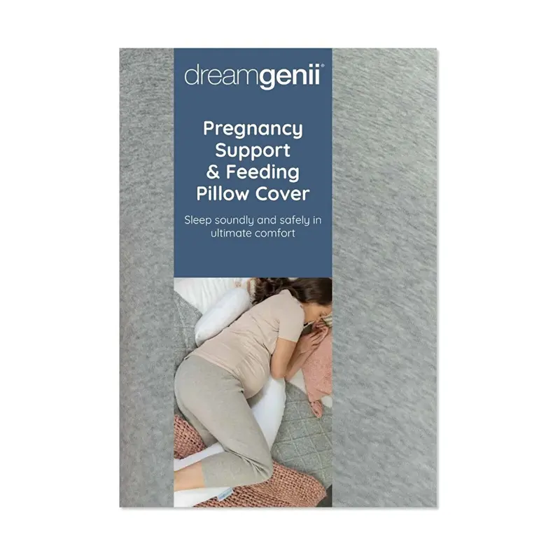 Dreamgenii Support And Feeding Pillow Spare Cover - Grey Marl Cotton Jersey 1