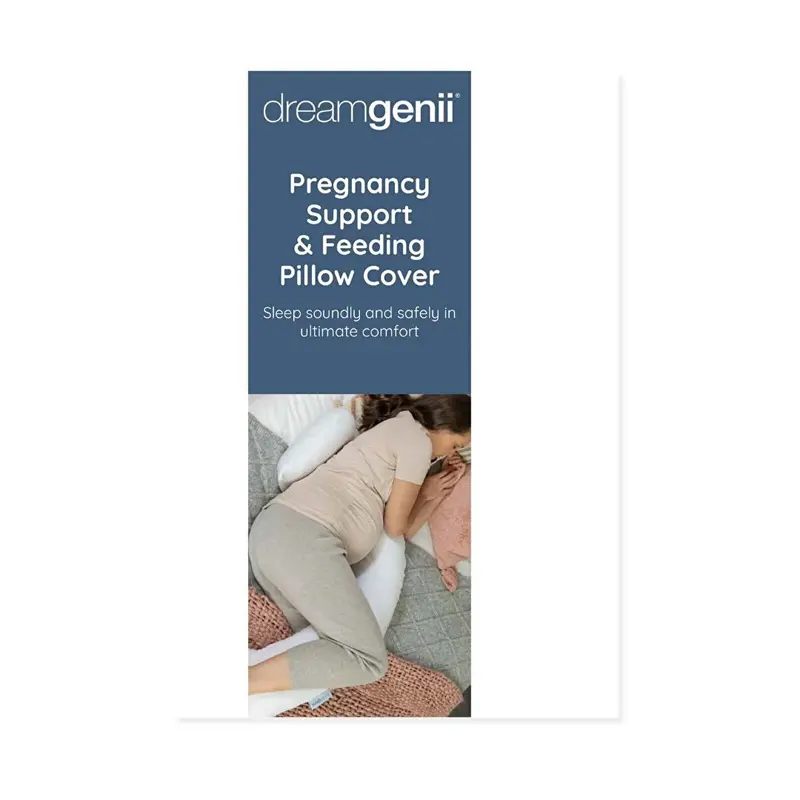 Dreamgenii Support And Feeding Pillow Spare Cover - White Cotton Jersey 1