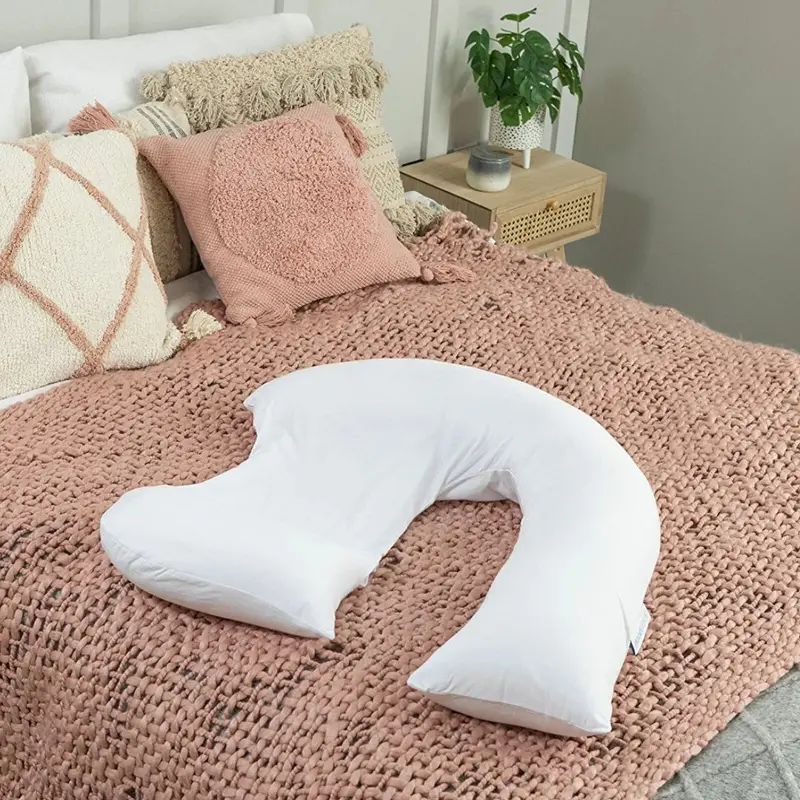 Dreamgenii Support And Feeding Pillow - White Cotton Jersey 2