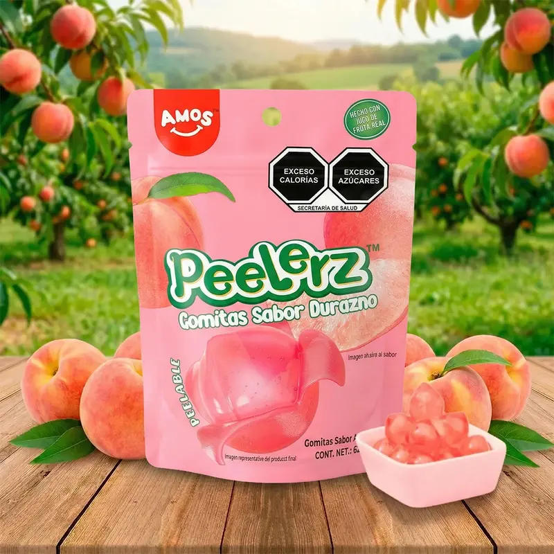Durazno, Gomitas Pelables, Peelerz, 62 Gr 1