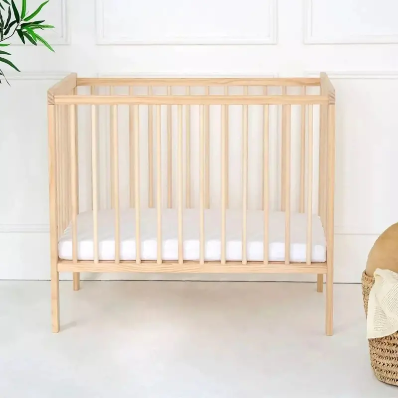 East Coast Space Saver Cot With Mattress Bundle - Natural 1