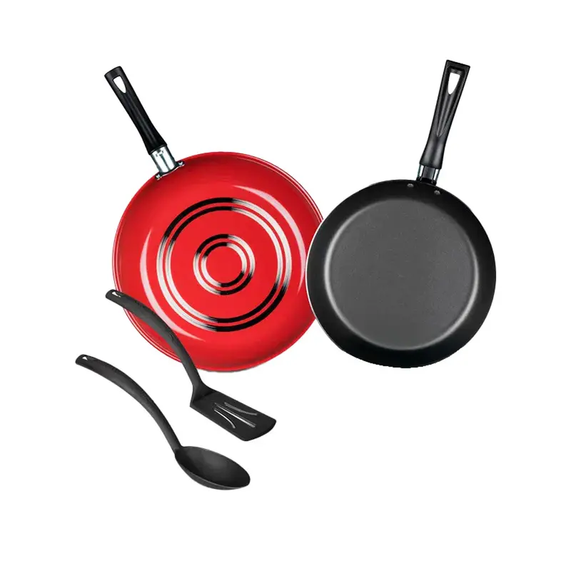Ecko Batería Juego De Cocina, Color Rojo, 4 Pzas 1