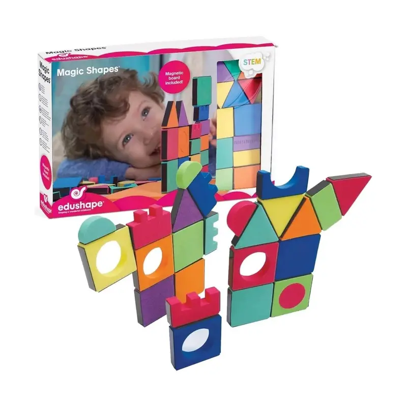 Edushape Magnetic Shapes With Board, 54 Pcs 1