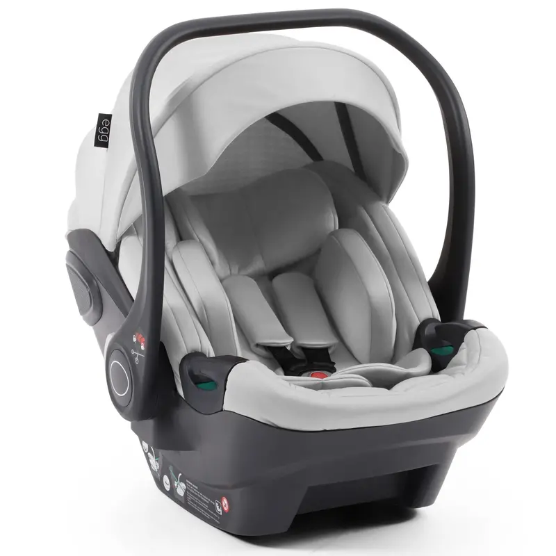Egg Shell I-Size Car Seat In Houndstooth Silver 1