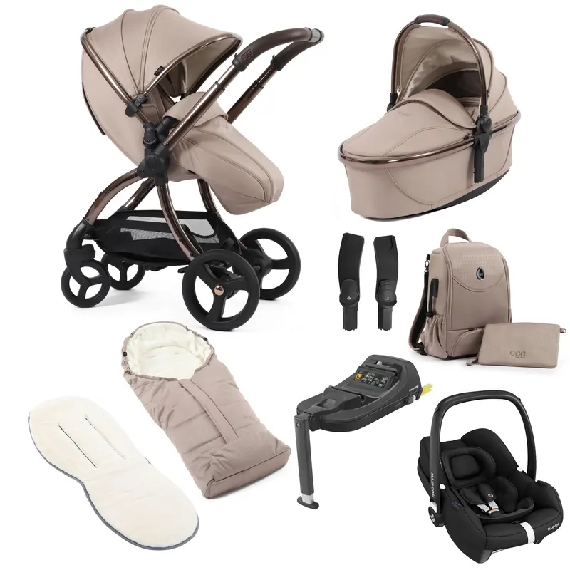 Egg3 Luxury Maxi-Cosi Travel System Bundle In Houndstooth Almond 1