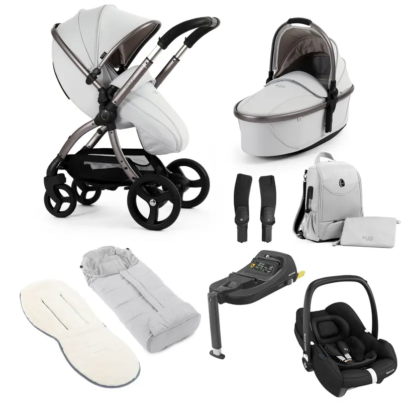 Egg3 Luxury Maxi-Cosi Travel System Bundle In Houndstooth Silver 1