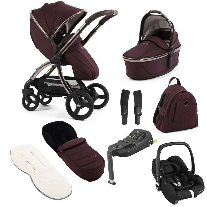 Egg3 Luxury Maxi-Cosi Travel System Bundle In Mulberry 1