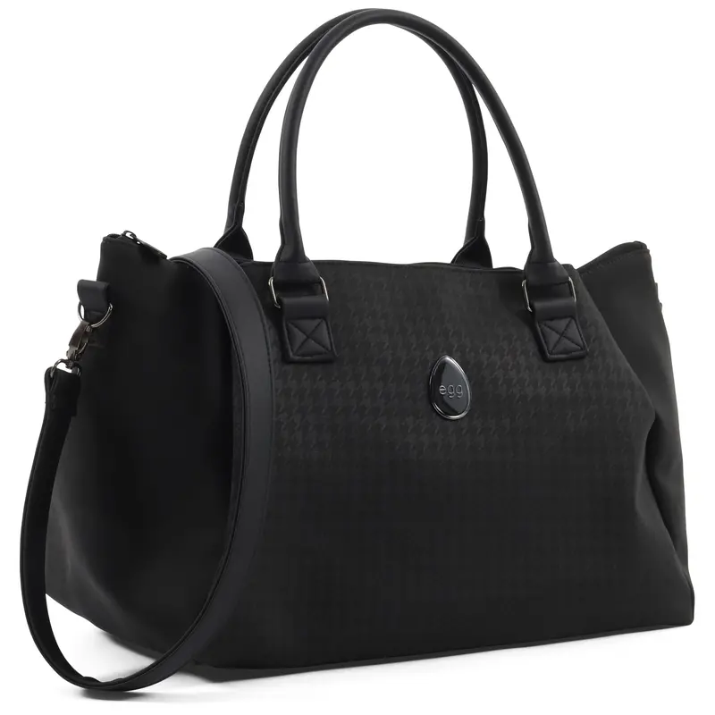 Egg3 Overnight Bag In Houndstooth Black 1