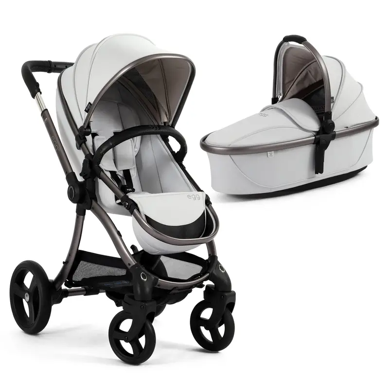 Egg3 Pram Bundle In Houndstooth Silver 1