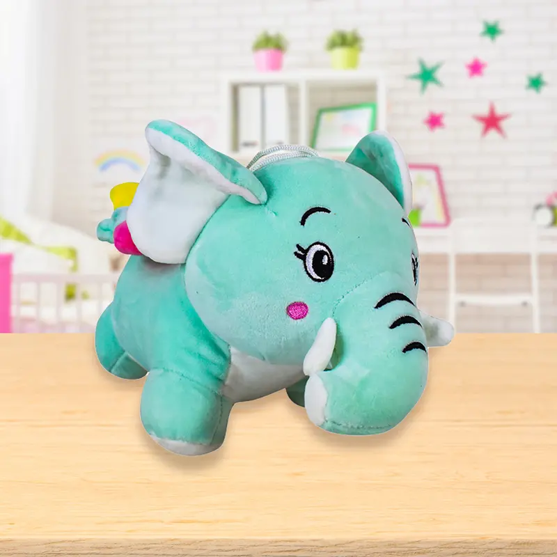 Elefante Color Azul De Peluche 2