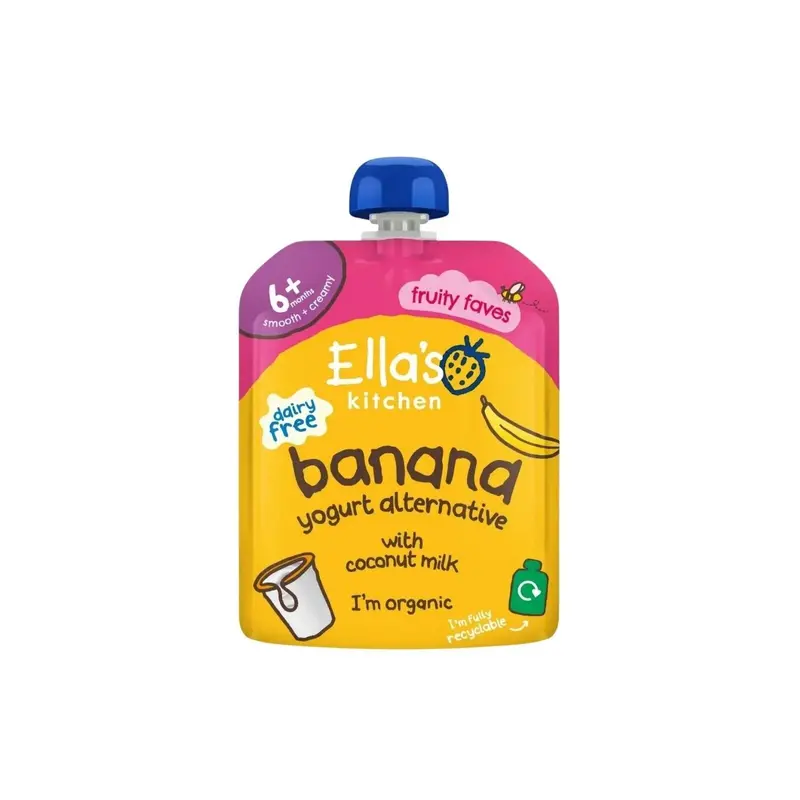 Ella's Kitchen Dairy Free Banana Yogurt Pouch 6+ Months 90G 1