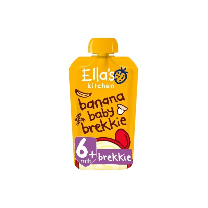Ella's Kitchen Organic Banana Baby Brekkie Baby Food Breakfast Pouch 6+ Months 100G 1