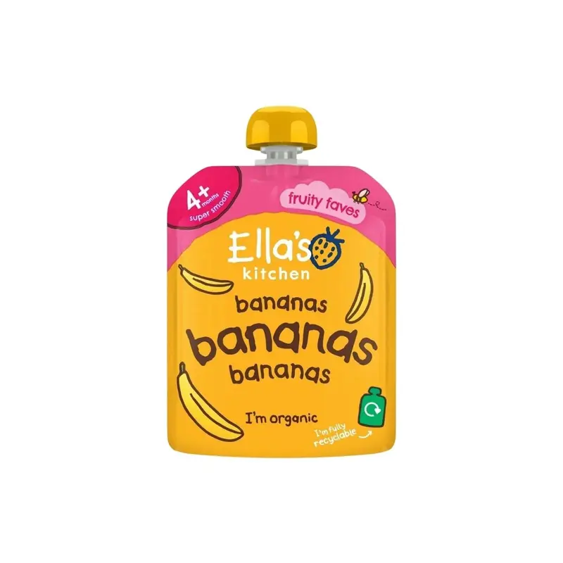 Ella's Kitchen Organic Bananas First Tates Baby Food Pouch 4+ Months 70G 1