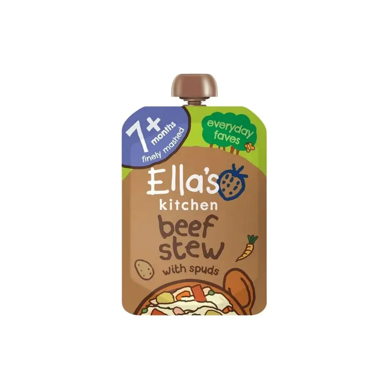 Ella's Kitchen Organic Beef Stew Baby Food Pouch 7+ Months 130G 1