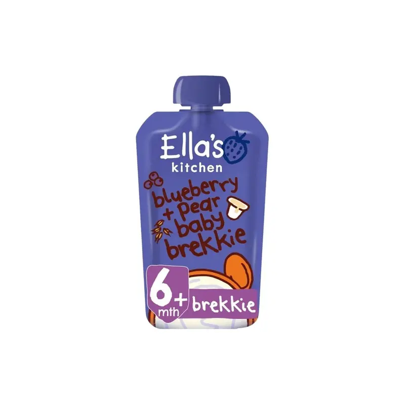 Ella's Kitchen Organic Blueberry & Pear Baby Brekkie Pouch 6+ Months 100G 1