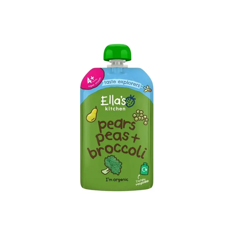 Ella's Kitchen Organic Broccoli Pears & Peas Pouch 4+ Months 120G 1