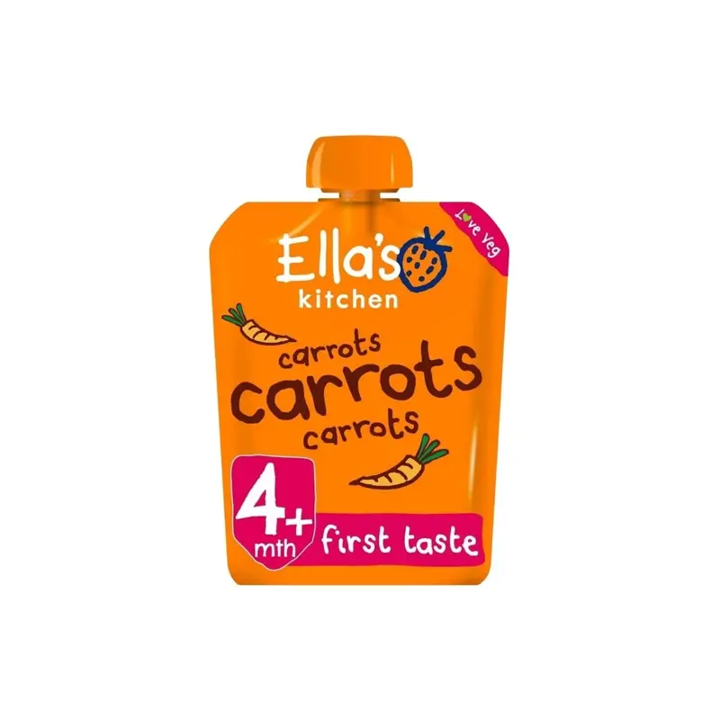 Ella's Kitchen Organic Carrots First Taste Baby Food Pouch 4+ Months 70G 1