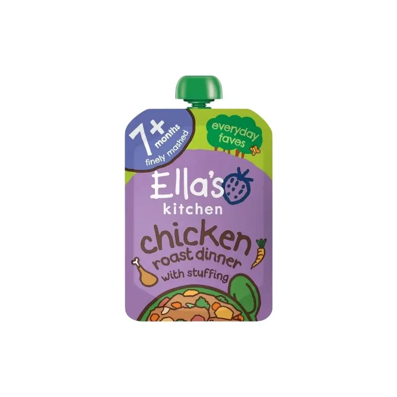 Ella's Kitchen Organic Chicken Roast Dinner Baby Food Pouch 7+ Months 130G 1
