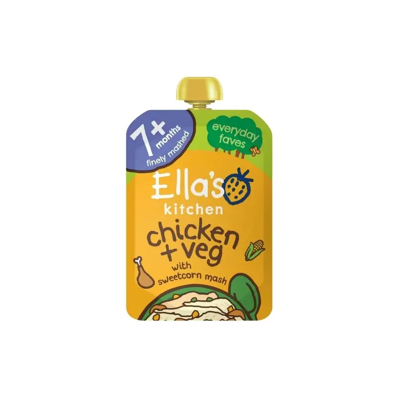 Ella's Kitchen Organic Chicken & Veg Baby Food Pouch 7+ Months 130G 1