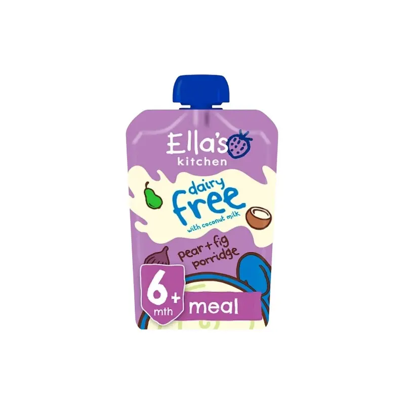 Ella's Kitchen Organic Dairy Free Pear & Fig Porridge Baby Food Pouch 6+ Months 100G 1