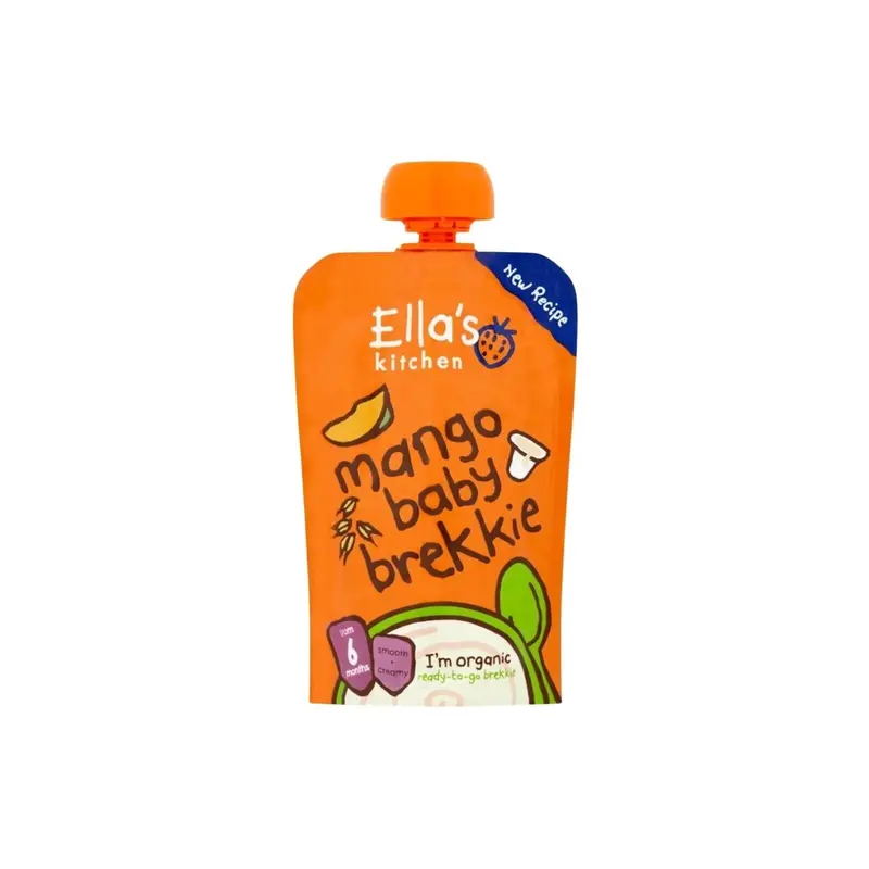 Ella's Kitchen Organic Mango Baby Brekkie Baby Food Breakfast Pouch 6+ Months 100G 1