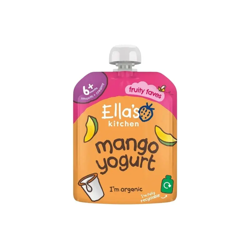 Ella's Kitchen Organic Mango Greek Style Yoghurt Baby Food Pouch 6+ Months 90G 1