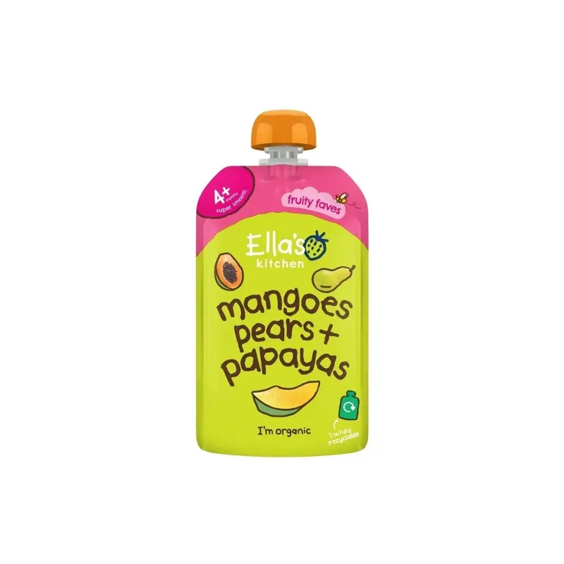 Ella's Kitchen Organic Mangoes Pears & Papaya Baby Food Pouch 4+ Months 120G 1
