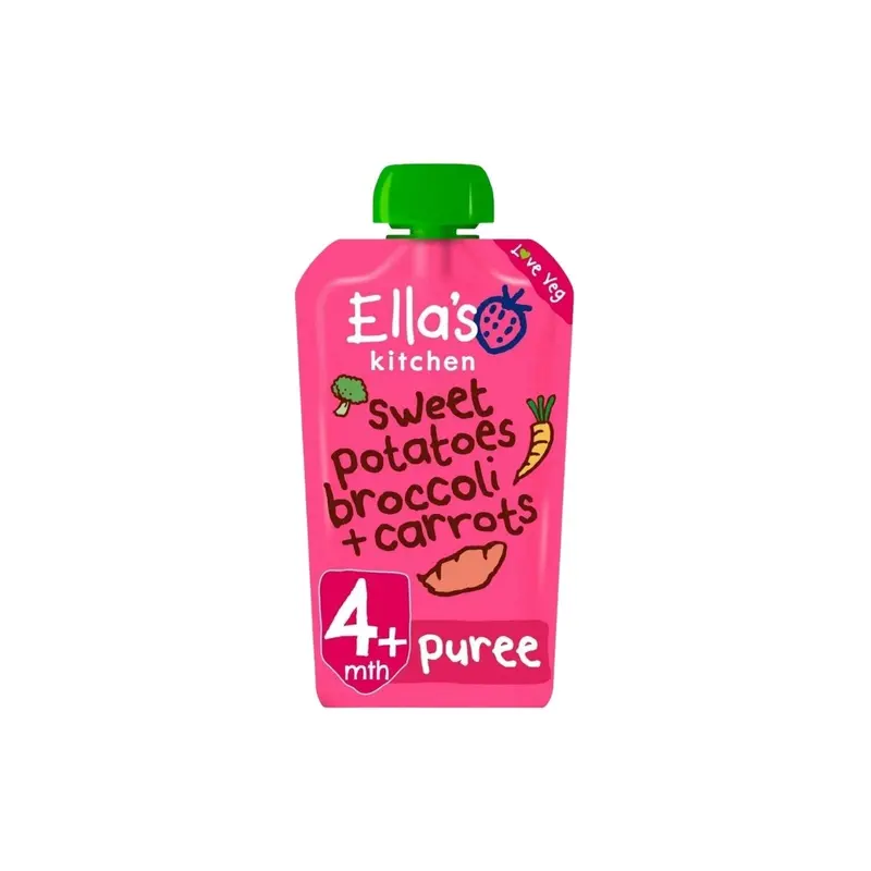 Ella's Kitchen Organic Sweet Potatoes Broccoli & Carrots 4+ Months 120G 1